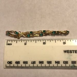 Emerald gold bracelet